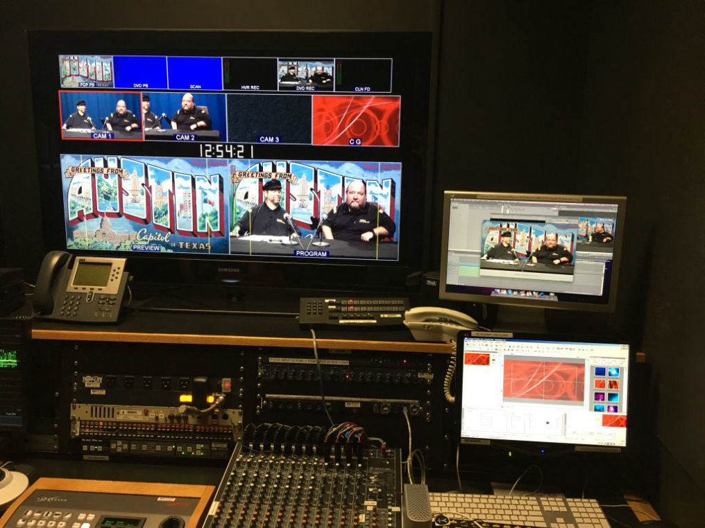 Video studio showing The Gene and Dave Show